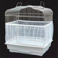 Housse de cage à oiseaux en maille de nylon avec bande élastique, taille M/L, filet ventilé pour cage à oiseaux, lavable en machine, housse pour cage à oiseaux