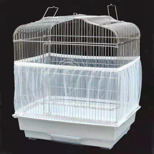 Cubierta de malla de nailon para jaula de pájaros con banda elástica, tamaño M/L, red ventilada para jaula de pájaros, lavable a máquina, cubierta para jaula de mascotas. - Product Image 5