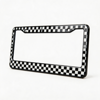 Cadre de plaque d'immatriculation de voiture américaine avec logo personnalisé, cadre de plaque en plastique durable, vente en gros, décoration extérieure de voiture