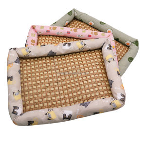 Alfombra Refrescante de Bambú Antideslizante para Verano, Camas para Mascotas, Alfombra Cuadrada con Patrón Sólido para Perros, Gatos y Animales Pequeños - Product Image 2