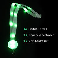 Cordón LED Personalizado con Insignia Grabada en Acrílico para Suministros de Fiesta al por Mayor, Cordón de Neón con Control Remoto DMX 433.92MHz