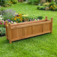Jardinière minimaliste GreenGrow en bois massif de sapin, durable et écologique, pour la maison et le jardin, taille personnalisée