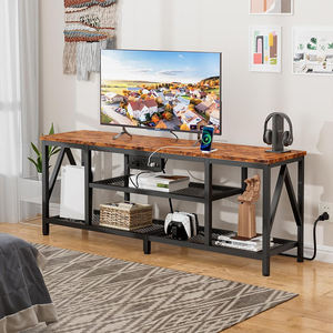 Long 55'' TV Media Console Table with <strong>Soundbar</strong> <strong>Shelf</strong> for Living Room Entertainment Center with Open Storage <strong>Shelves</strong> - Product Image 2