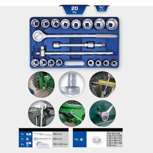 BRILLIANT TOOLS - BT025020 Jeu de douilles 3/4 ''(20 pièces) -ENSEMBLES DE CLIQUET ET DE DOUILLES EAN 4042146863015 3/4" - Product Image 2