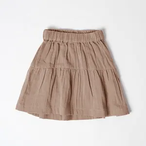Overskirt Lovely Muslin Organic Cotton Overskirt Girls Dresses Summer Cute Ruffles Baby Girl Skirt Short Dresses Wholesale