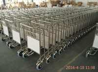 Chariot à bagages pour passagers en acier inoxydable pour aéroport