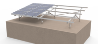 Système de montage au sol pour panneaux solaires hybrides en acier galvanisé à chaud certifié TUV, résistant aux vents de 56 m/s et aux charges de neige de 2,4 kN/m.