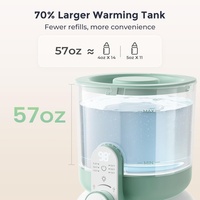 Distributeur de lait infantile 1,7 L, éclairage pour les repas nocturnes, 6 réglages de température, distributeur d'eau, essentiels pour l'allaitement