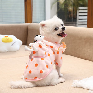 Ropa de lunares para perros y gatos con bolsillo, ropa de otoño e invierno para Teddy Bear, Bichon Frise, Bulldog Francés - Product Image 4