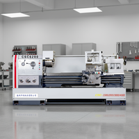 Tour horizontal de précision à grande vitesse, portée de 560 mm, alésage de 103 mm, modèle CSC6280, machine de tournage moyenne capacité, 4 porte-outils, garantie 1 an