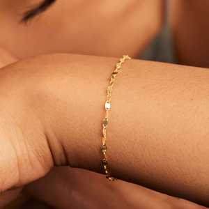 Pulsera de Plata S925 Ajustable de Moda CANNER, Pulseras de Cadena con Eslabones Chapadas en Oro de 18K para Mujer - Product Image 4