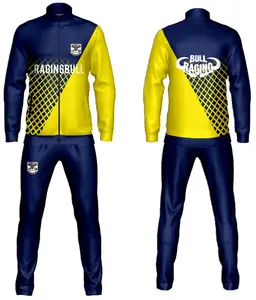 Survêtement zippé personnalisé pour adultes Jaune Noir Bleu Rouge Blanc Couleur Design Combinaison d'entraînement à séchage rapide pour la salle de sport Sports d'hiver - Product Image 3