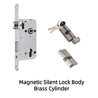 Poignées de porte grises de luxe modernes Serrures et poignées de porte intérieures en zinc avec rose