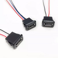 2-Pin/4-Pin USB 2.0 Kupfer Stecker/Buchse Stromanschluss Ladeanschluss PC-Gehäuse Datenschnittstelle Kabelverbinder