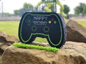 Paquete <span class=keywords><strong>de</strong></span> Piñatas <span class=keywords><strong>de</strong></span> controlador <span class=keywords><strong>de</strong></span> videojuegos personalizado con los ojos vendados y murciélago para niños, conjunto <span class=keywords><strong>de</strong></span> decoración <span class=keywords><strong>de</strong></span> fiesta <span class=keywords><strong>de</strong></span> <span class=keywords><strong>cumpleaños</strong></span> para niños - Product Image 6