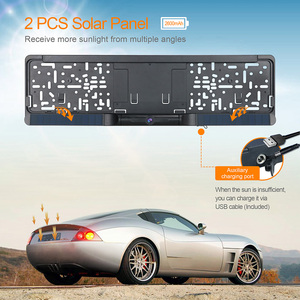 Xe không dây 4.3 inch năng lượng mặt trời đảo ngược Viện trợ Châu Âu tấm giấy phép khung 170 độ rộng phía sau xem <span class=keywords><strong>camera</strong></span> ẩn - Product Image 4