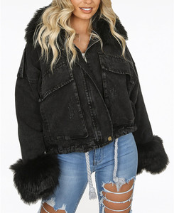 <span class=keywords><strong>Giacca</strong></span> di jeans in pelliccia di dimensioni per <span class=keywords><strong>giacca</strong></span> <span class=keywords><strong>da</strong></span> <span class=keywords><strong>moto</strong></span> Standard invernale <span class=keywords><strong>giacca</strong></span> di jeans <span class=keywords><strong>da</strong></span> donna di lusso in pelliccia <span class=keywords><strong>da</strong></span> donna - Product Image 2