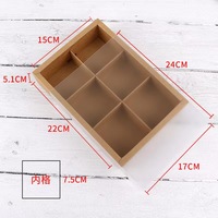 Schneller Versand Kundenspezifische Trüffel-Bäckereipapierboxen Biologisch Abbaubar 6 Fächer Klare Schublade Transparente Schokoladenverpackungsbox
