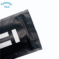 Sacs Mylar Noirs en Plastique avec Logo Personnalisé, 3x5 Pouces, Transparents, Petits, Dépolis, Refermables, Zip Lock, Sachets Doypack, Emballage pour Thé Café