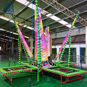 LED Lit Multi Person <b>Bungee</b> Trampoline Fun Ride Amusement Park Colorful Attraction - Product Image 4