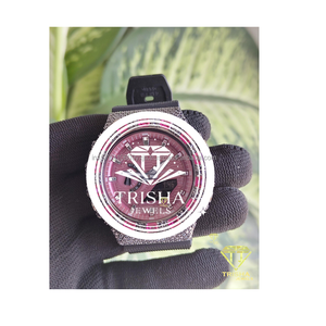 Montre de luxe pour femme avec diamants roses incrustés, lunette en cristal, bijoux de mode, montre-bracelet, directement de l'usine - Product Image 6