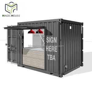 Casa mágica design móvel baixo custo, recipiente de café profissional modular 10ft recipiente kiosk