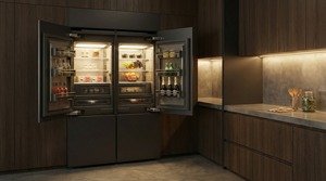 Réfrigérateur américain à portes françaises en acier inoxydable, sans givre, avec congélateur inférieur, <span class=keywords><strong>distributeur</strong></span> d'<span class=keywords><strong>eau</strong></span> et machine à glaçons, économe en énergie pour la maison - Product Image 5