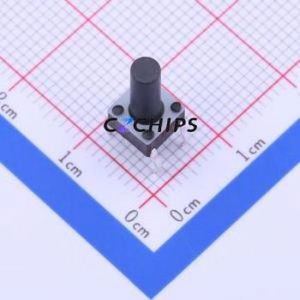 TL1105HF160Q Tactile Switch Through hole Component (THT)-4P,6x6mm Switch Single Pole Single Throw Round Button 1.6N Through Hole - Product Image 1
