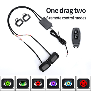 Lampu Motor Remote Control Devil Eyes 6 Mode Lampu LED Dinamis Pupil Eye Sistem Pencahayaan Motor yang Ditingkatkan - Product Image 5
