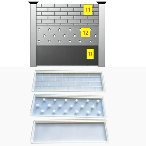 Moule réutilisable en plastique pour clôture murale en <span class=keywords><strong>ciment</strong></span>, moule décoratif pour panneau mural en béton préfabriqué pour clôture de jardin extérieur - Product Image 5