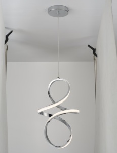 โคมไฟเพดาน LED ทรงเกลียวโครเมียม สไตล์โมเดิร์น - Product Image 2