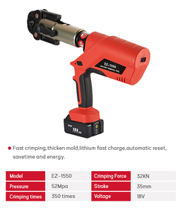 <span class=keywords><strong>Pince</strong></span> hydraulique électrique en acier inoxydable certifiée qualité 350 EZ-1550 pour le sertissage de tuyaux DN15-50 AL/CU, livraison instantanée - Product Image 3