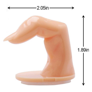 <span class=keywords><strong>Dedo</strong></span> de Práctica de Uñas de Silicona Reutilizable con Base Adhesiva y Punta de Uña Reemplazable, Portátil para Práctica de Arte de Uñas en Salón - Product Image 4