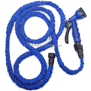 <span class=keywords><strong>Tuyau</strong></span> d'<span class=keywords><strong>arrosage</strong></span> extensible de haute qualité Qingge QGO001 pour extérieur, pistolet à pulvérisation 7 modes, léger, flexible, polyester/plastique/latex - Product Image 4