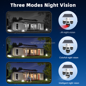 Caméra de surveillance sans fil alimentée par énergie solaire Hongnaer 12MP, caméra IP PTZ <span class=keywords><strong>3</strong></span>, V380 Pro, <span class=keywords><strong>3</strong></span> objectifs, carte SIM 4G, caméra de sécurité solaire - Product Image 6
