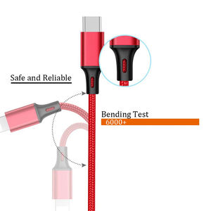 Câble USB Type C Chargeur rapide Câble de données Micro USB pour téléphone Samsung Xiaomi Redmi <span class=keywords><strong>Cordon</strong></span> filaire <span class=keywords><strong>USBC</strong></span> - Product Image 4