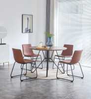 Ensemble de meubles de salle à manger nordique de luxe moderne pour maison restaurant 4 tables à manger avec dessus en bois mdf 6 places