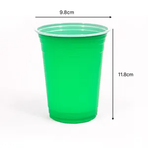 Kailiou özelleştirilmiş markalı Logo kullanımlık 16 Oz plastik tek Pp bardak özel Beerpong seti bira Pong parti bardakları kırmızı fincan