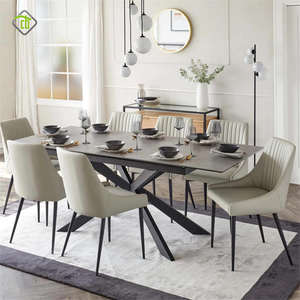 Comedor fino Muebles de alto brillo Juego de comedor de lujo Glam Hermosa mesa de comedor Sala de estar Mesa de cena - Product Image 2