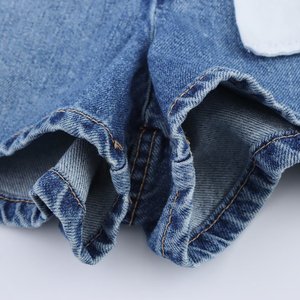 Nouvelle fille chaude rétro Denim Simple mi-taille Culottes <span class=keywords><strong>jupe</strong></span> courte bleu clair Denim Jeans jupes - Product Image 5