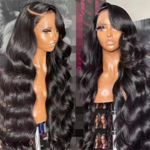 Perruques Lace Front en Cheveux Remy 13x6, Ondulées et Lisses, Douces, Sans Colle, pour Femmes Noires - Product Image 1