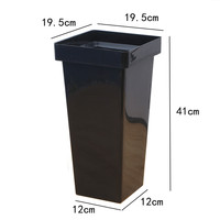 Ember Bunga Plastik Kotak Hitam Evergreenwrap, Vas untuk Pengaturan Air & Bunga Florist