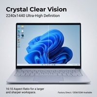 Ordinateur portable professionnel ultra-fin de 14 pouces de l'usine Yifang, équipé d'un processeur AMD Ryzen 5 6600H et d'une apparence métallique