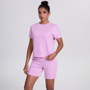 RUIQUWIN OEM femmes haute qualité casual lâche court respirant Yoga costume vêtements de sport pour les femmes 2 pièces ensembles - Product Image 4