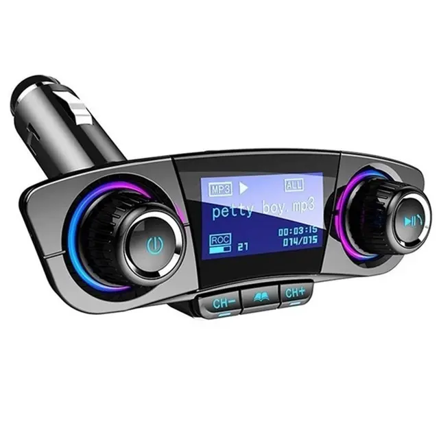 BT06 AUX Audio Plug-In Display TFT Auto MP3 player BT Trasmettitore FM con caricatore USB