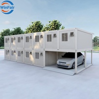 Maison conteneur préfabriquée pliable en Z à 2 étages WinFair Price Flat Pack 20 pieds en acier avec toilettes pour installation rapide