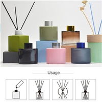 Bouteille de diffuseur de roseau de marque 100ml 120ml 200ml bouteille de diffuseur de roseau en verre bouteille de diffuseur de roseau de luxe avec boîte