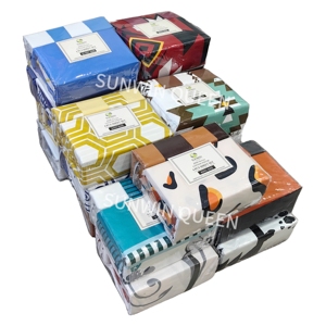 ชุดเครื่องนอนผ้าไมโครไฟเบอร์พิมพ์ลาย 6 ชิ้น ประกอบด้วยผ้าปูที่นอนแบบรัดมุม ผ้าปูที่นอนแบบเรียบ ปลอกหมอน พร้อมกระเป๋าแบบลึก ผลิตโดยโรงงานผลิตสิ่งทอสำหรับบ้าน - Product Image 1