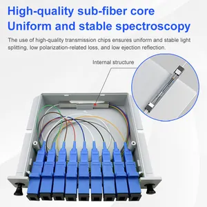 Fibra ottica PLC Splitter 1x2 1x4 1x8 1x16 1x32 1x64 PLC Splitter1 * 8 SC APC connettore Plc Splitter