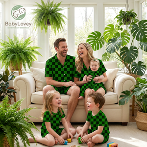 Pigiami Coordinati in Bambù Personalizzati ed Economici Babylovey per Madre e Figlia, Abbigliamento da Notte per le Vacanze in Famiglia - Product Image 6